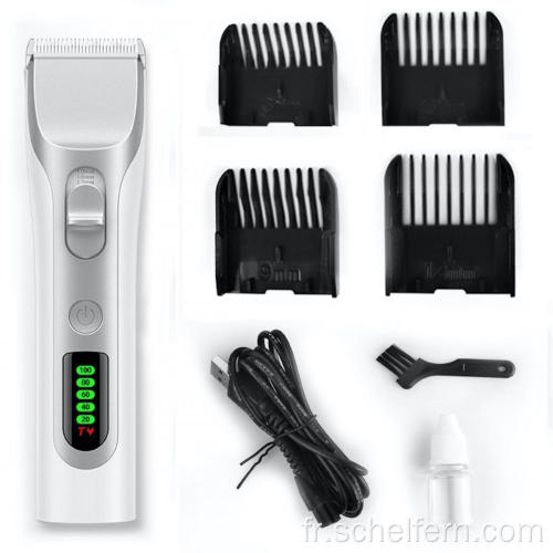 Clippers de cheveux professionnels LED sans fil électrique